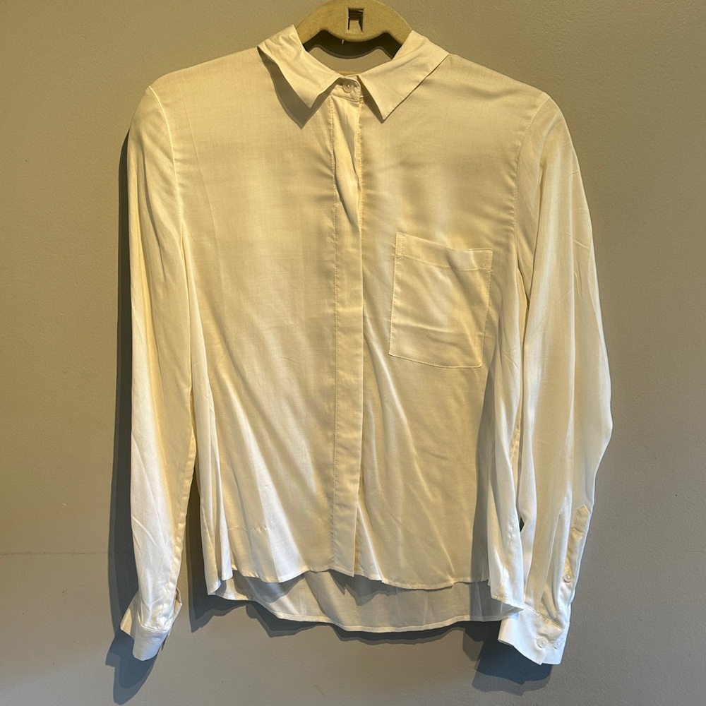 Frank & Oak Cream Blouse